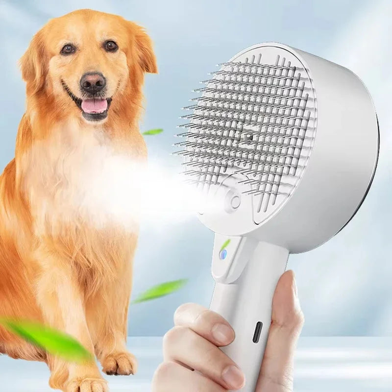 Electric Steam Spray Pet Brush