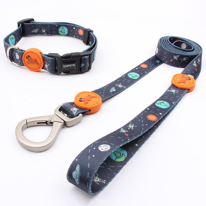 Printed Vest Leash Set for Dogs