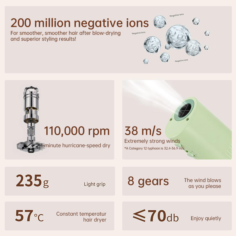 High-Speed Quiet Pet Hair Dryer
