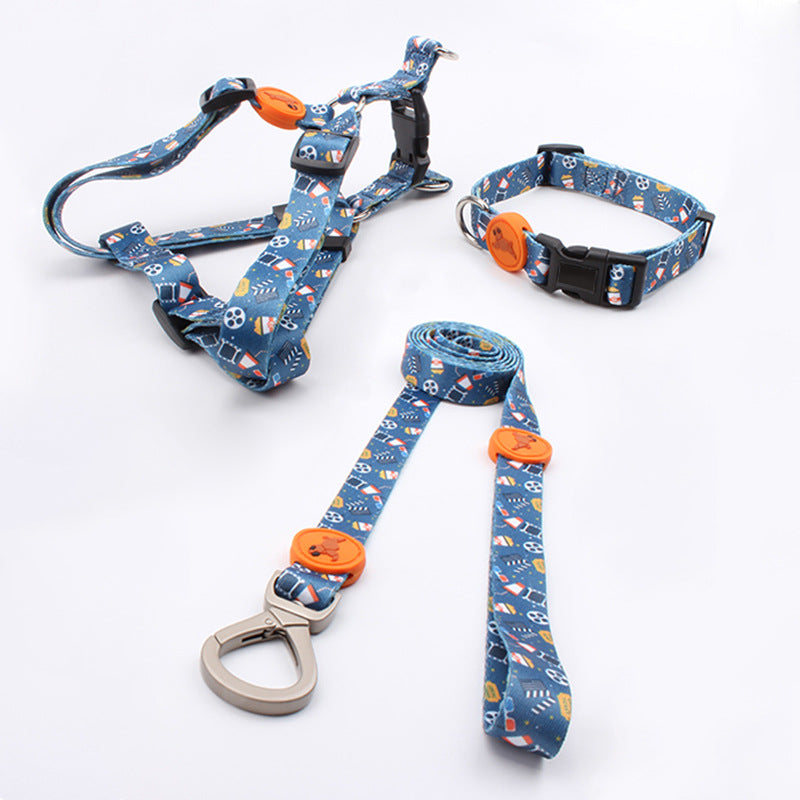 Printed Vest Leash Set for Dogs