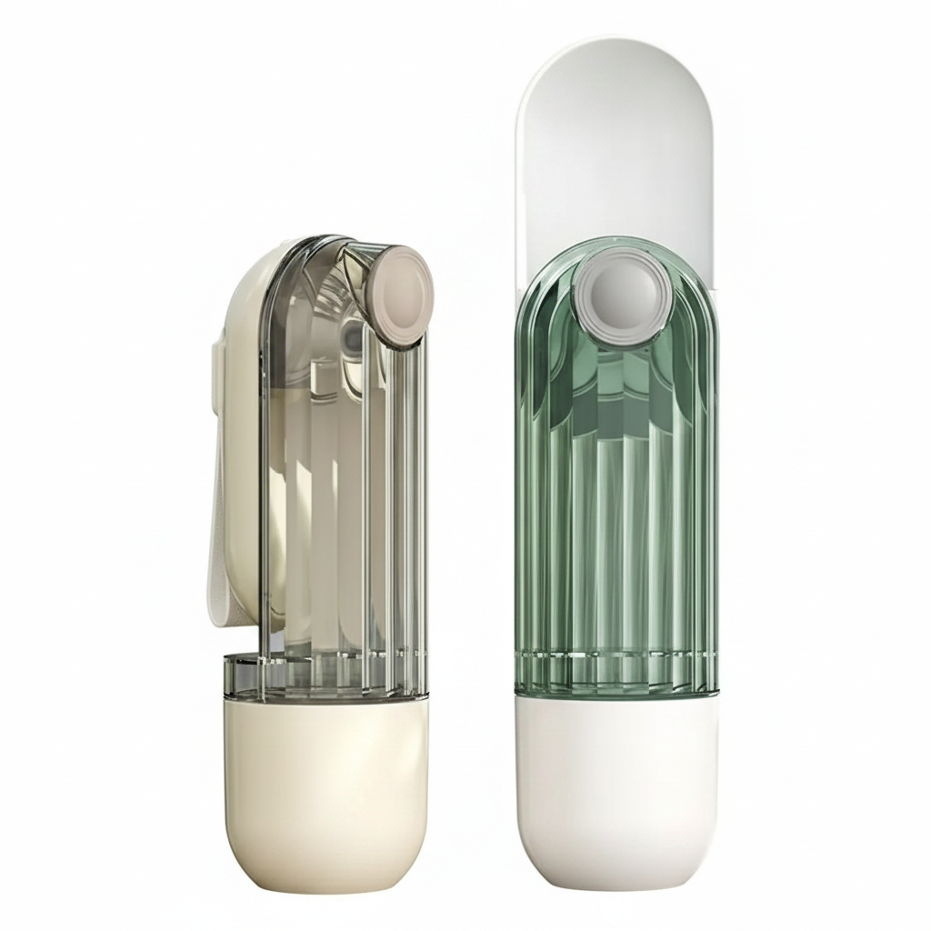 Portable Pet Water Bottles on White Background