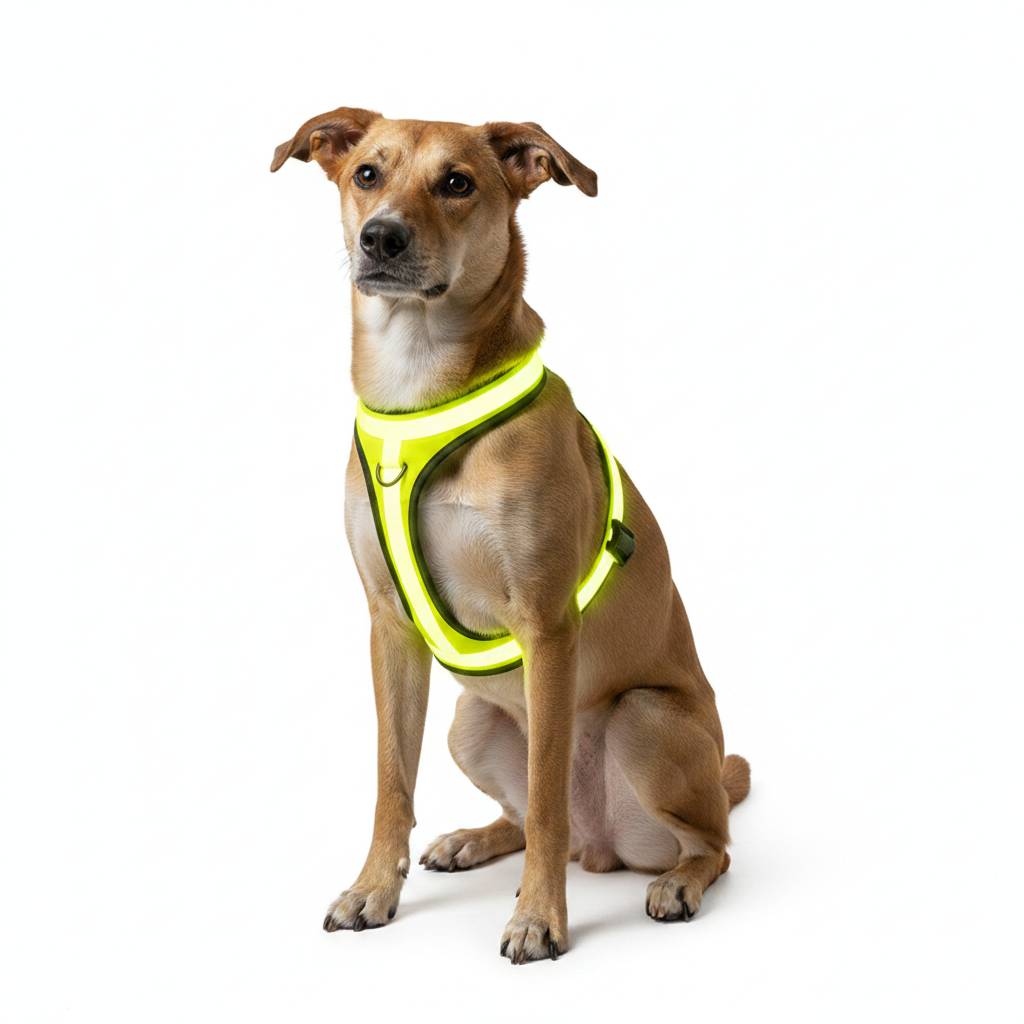 Yellow LED Harness on White Background